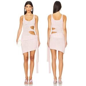 Asta Resort Allegra Cut Out Knit Mini Dress Merino Alpaca Party Summer Beachy M